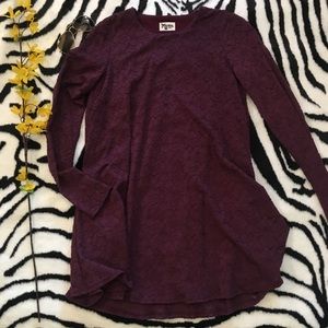 Tyler Tunic Falling Leaf Lace Dark Plum Small